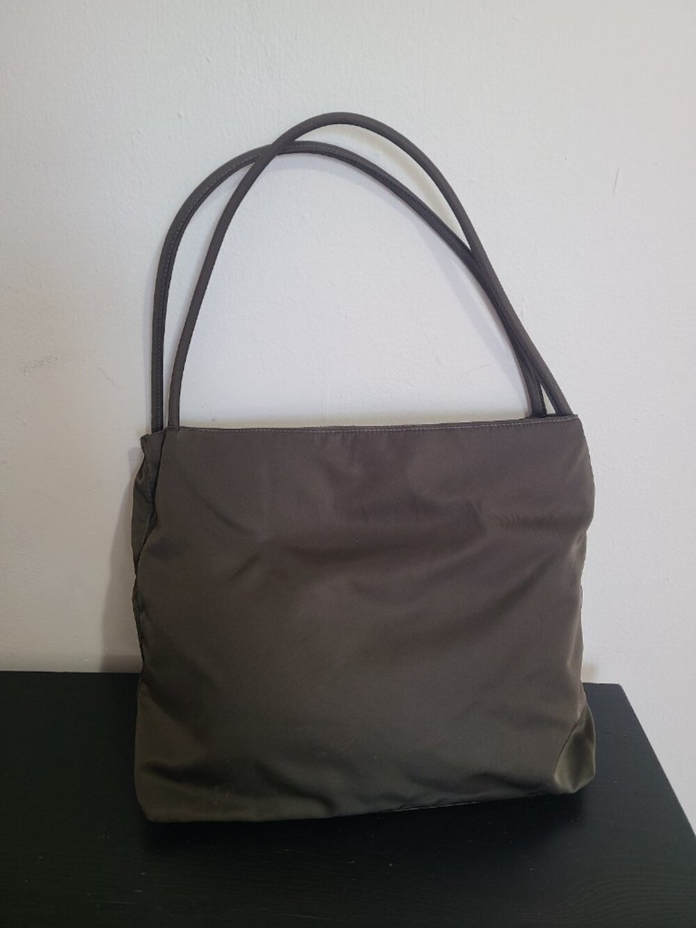Prada Tessuto Nylon Double Handle Bag Dark Green - Picture 2 of 10